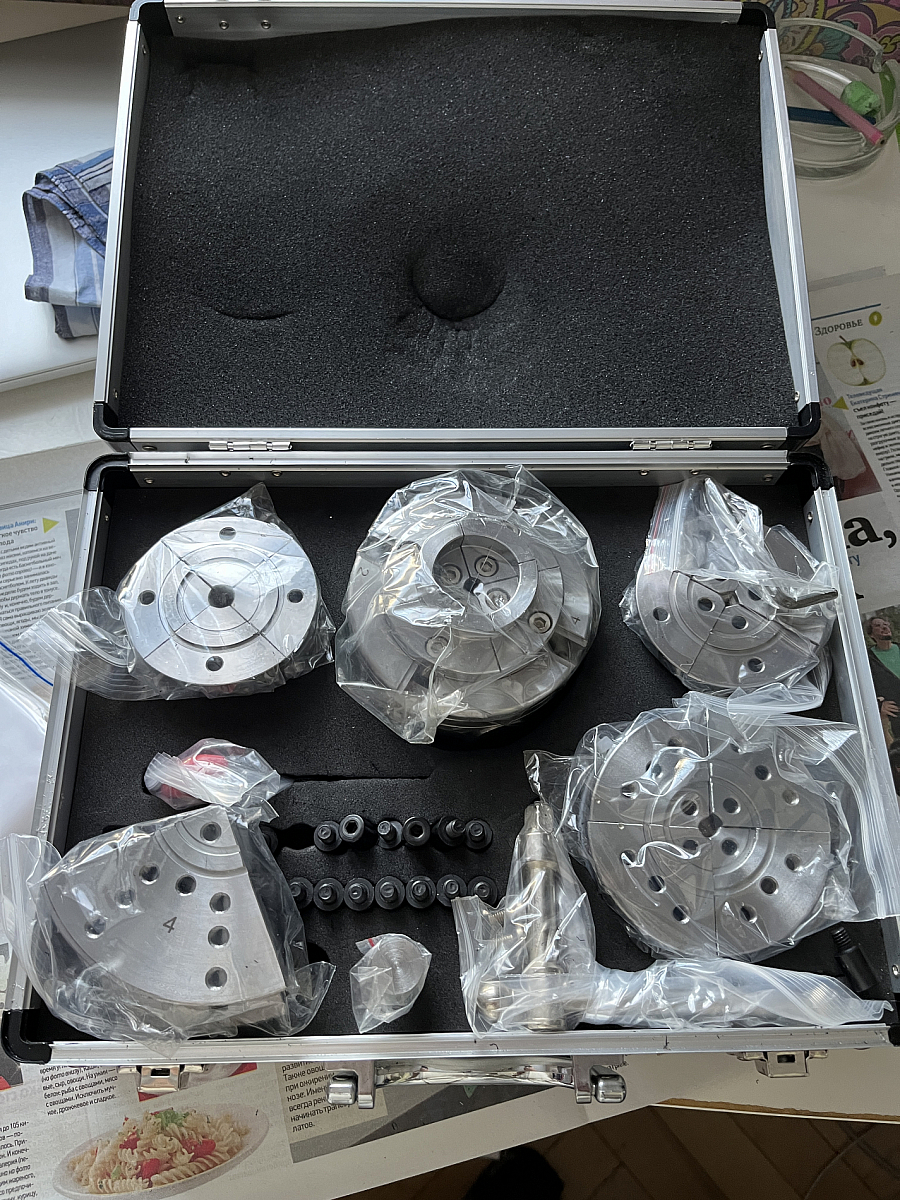 CK-3.75Z/S1 95мм 4-х кулачковый токарный патрон по дереву в наборе (JET Дисконт) - (Демозал Москва)